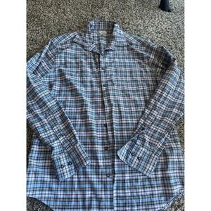 Peter Millar Plaid Button Down Shirt Long Sleeve Casual Men Size L